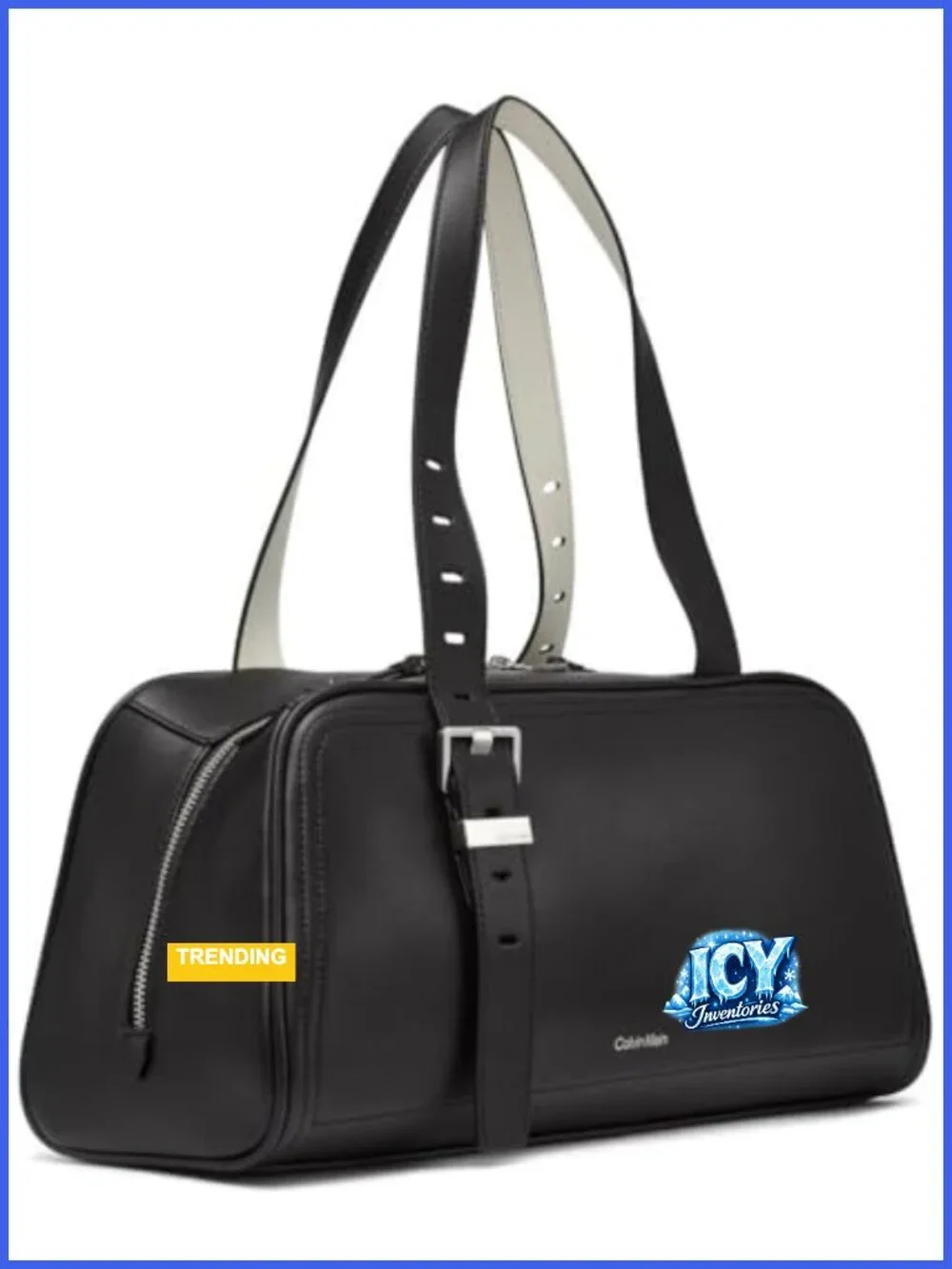 Calvin Klein Lowen East/West Satchel - Vegan Leather Handbag